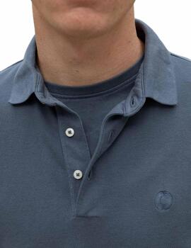 Ecoalf Polo Tedalf Long Sleeve Polo Man Steel Blue