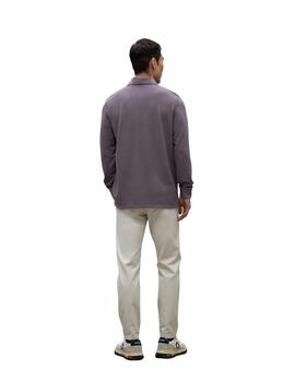 Ecoalf Polo Tedalf Long Sleeve Polo Man Peppercorn