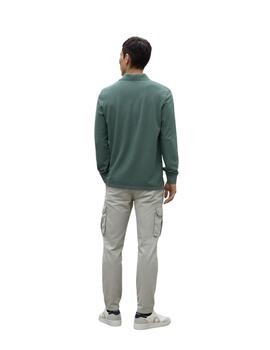 Ecoalf Polo Tedalf Long Sleeve Polo Man Dusty Gree