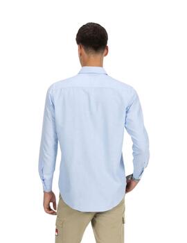 El Pulpo Camisa Ba Sica Oxford Azul Oxford