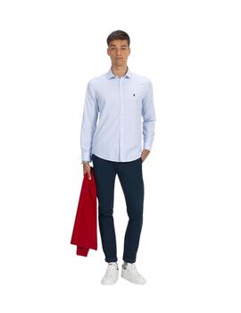 El Pulpo Camisa Cuadro Pequeño Twill Azul Royal