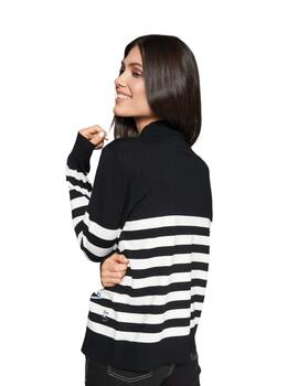 Vilagallo SKIER EMBROID BLACK&WHITE STRIPES