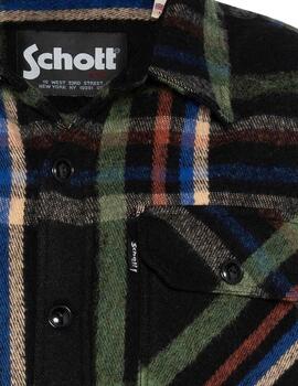 Schott Chaqueta Shcarl4 Dark Green Checks