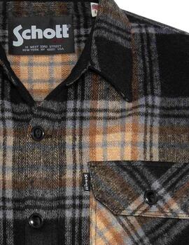 Schott Chaqueta Shcarl4 Gold Checks