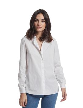 Oky Camisa Lelos Popelin Stretch  Blanco-1