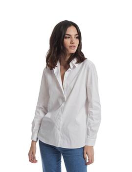 Oky Camisa Lelos Popelin Stretch  Blanco-1