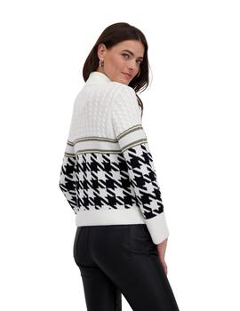 Monari Pullover Off-White Pattern