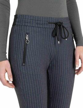 Mac Pantalones Easy Night Blue Stripes