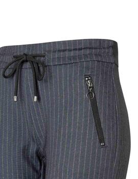 Mac Pantalones Easy Night Blue Stripes