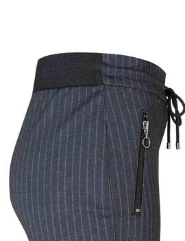 Mac Pantalones Easy Night Blue Stripes