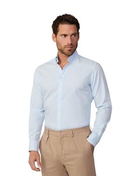 Hackett Camisa Ess Gmt Dyed Oxford Sky Blue