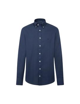 Hackett Camisa Ess Gmt Dyed Oxford Navy