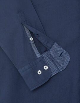 Hackett Camisa Ess Gmt Dyed Oxford Navy