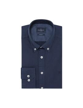 Hackett Camisa Ess Gmt Dyed Oxford Navy