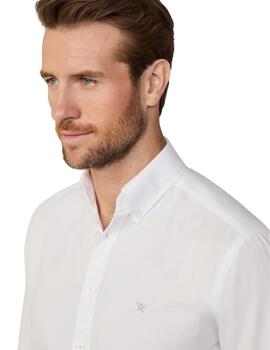 Hackett Camisa Ess Gmt Dyed Oxford Optic White