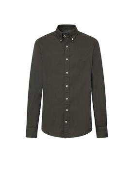 Hackett Camisa Ess Gmt Dyed Oxford Peat