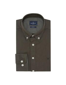 Hackett Camisa Ess Gmt Dyed Oxford Peat