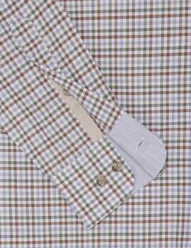 Hackett Camisa 3 Col Brushed Gingham Brown