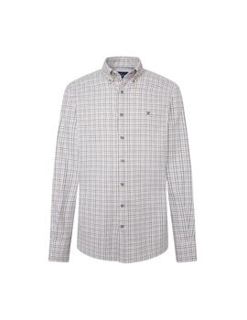 Hackett Camisa Brushed Tattersal Red