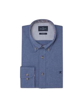 Hackett Camisa Flannel Trim Blue