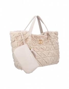 Liujo Bolso Shopping Bag  Fakefur Tr.Champagne