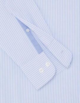 Hackett Camisa Oxford Stripe Sky Blue