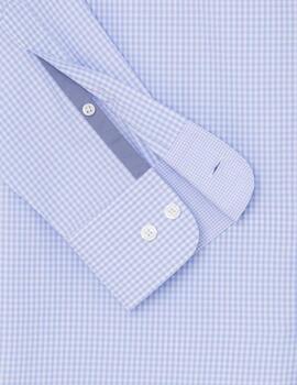 Hackett Camisa Essential Gingham Sky Blue