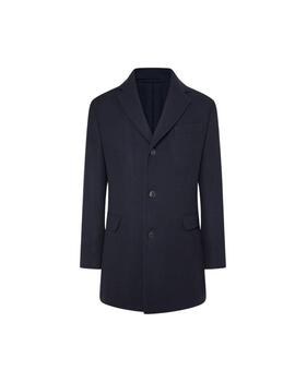 Hackett Cazadora Wool Cash Coat W/Bib Navy