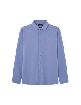 Hackett Polo Logo Shirt Polo Ls Chambray Blue