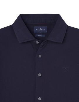 Hackett Polo Logo Shirt Polo Ls Midnight Blue