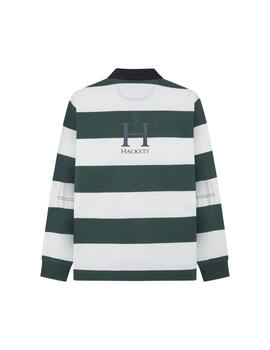 Hackett Polo Heritage H Str Rugby Green/White