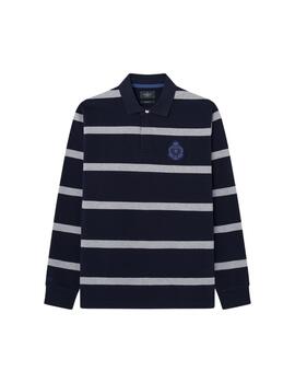 Hackett Polo Heritage Inch Str Rby Navy/Grey