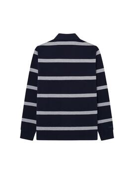 Hackett Polo Heritage Inch Str Rby Navy/Grey