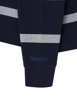 Hackett Polo Heritage Inch Str Rby Navy/Grey