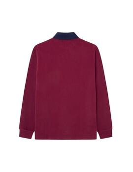 Hackett Polo Wvn Trim Rugby Winter Red