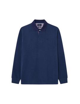 Hackett Polo Wvn Trim Rugby Ink Blue