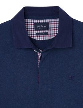 Hackett Polo Wvn Trim Rugby Ink Blue