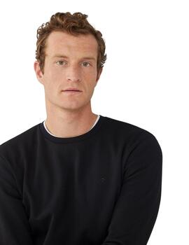 Hackett Sudadera Double Knit Crew Black