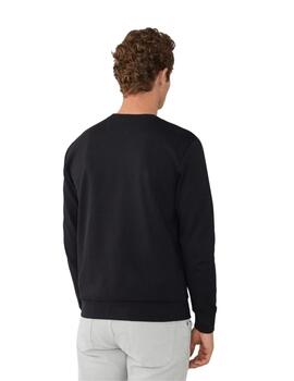 Hackett Sudadera Double Knit Crew Black