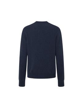 Hackett Punto Lambswool Crew Midnight Blue