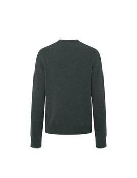 Hackett Punto Lambswool Crew Forest Night Gr