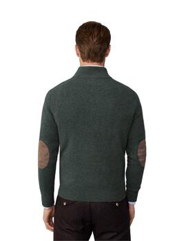 Hackett Punto Lambswool Hzip Forest Night Gr