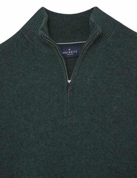 Hackett Punto Lambswool Hzip Forest Night Gr