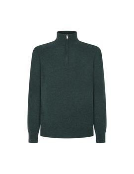 Hackett Punto Lambswool Hzip Forest Night Gr