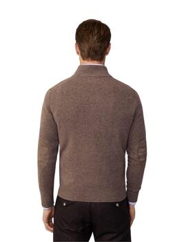 Hackett Punto Lambswool Hzip Malt Beige