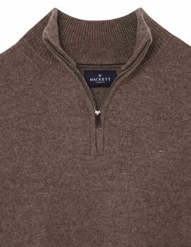 Hackett Punto Lambswool Hzip Malt Beige