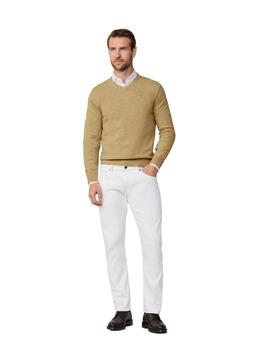 Hackett Punto Lambswool V Neck Lemon Yellow