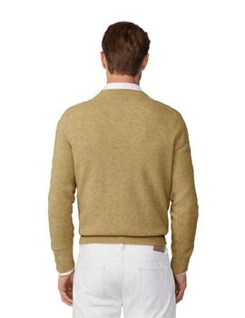 Hackett Punto Lambswool V Neck Lemon Yellow