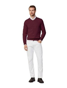 Hackett Punto Lambswool V Neck Winter Red