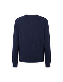 Hackett Punto Lambswool V Neck Midnight Blue